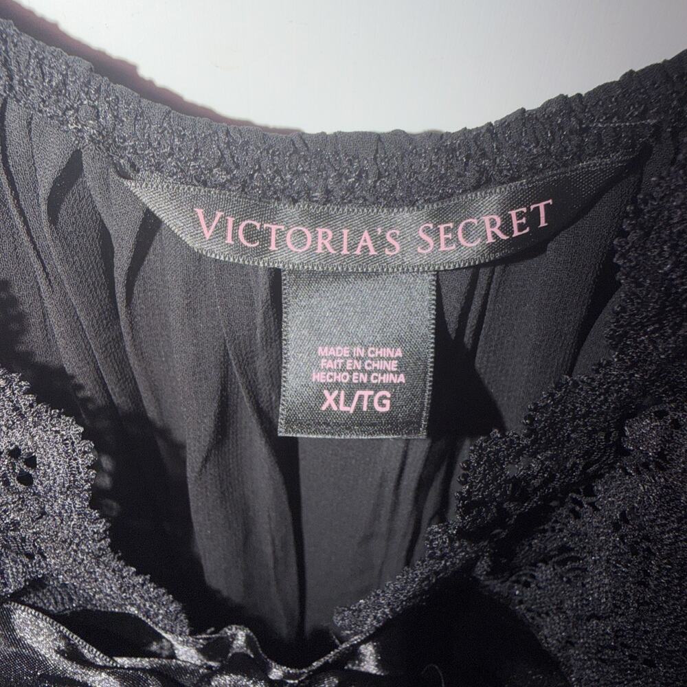 Victorias Secret Lace Mesh Babydoll Lingerie Top Size XL Sheer Satin Ribbon - Picture 3 of 7